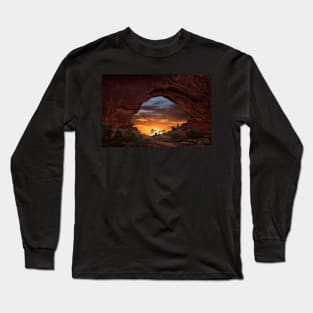 Arches National Park Sunrise Composite Long Sleeve T-Shirt